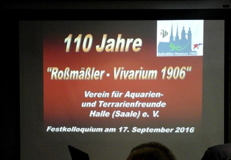 110. Vereinsjubiläum des Vereins “Roßmäßler-Vivarium” Halle